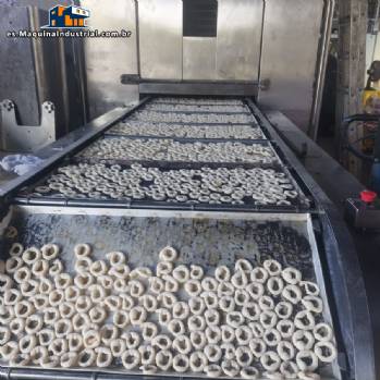 Dosificador de l�nea continua con horno para galletas de almid�n de tapioca con mantequilla Forma�o