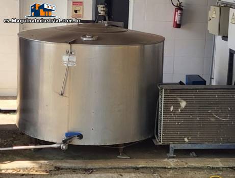 Tanque de expansin para refrigeracin de leche de vaca Plurinox de 2500 litros
