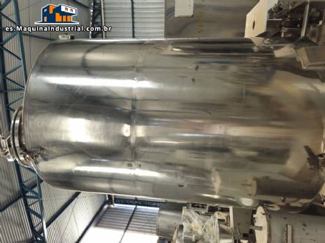 Tanque de acero inoxidable para almacenamiento y agitacin de 1500 litros