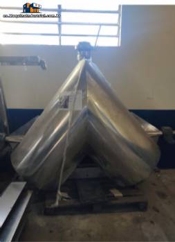 Mezcladora en V, aproximadamente 1000 L, acero inoxidable 316L