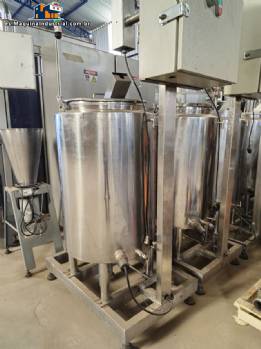 Tanque de fusi�n con camisa de acero inoxidable de 90 litros con bomba