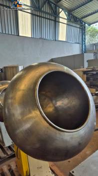 Recipiente para recubrimiento en forma de pera, 350 litros