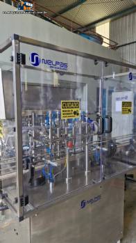 Llenadora lineal con sistema de llenado de 6 pistones